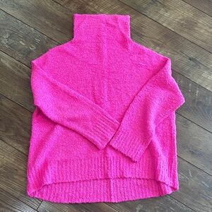 Lou & Grey Vibrant Pink Turtleneck Sweater